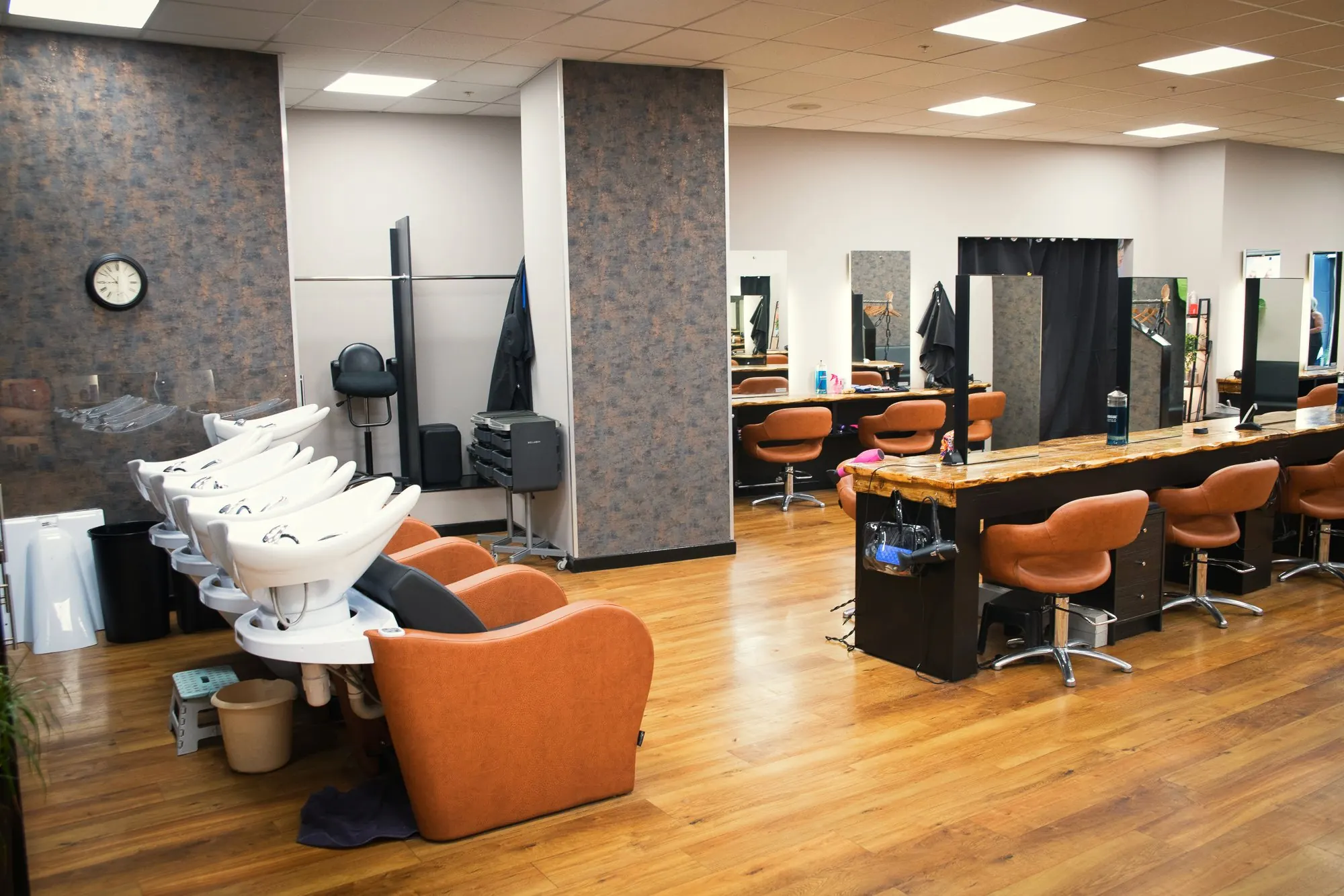 The new backwash basins and reclining chairs at Deesigner Hair Studio, Ipswich