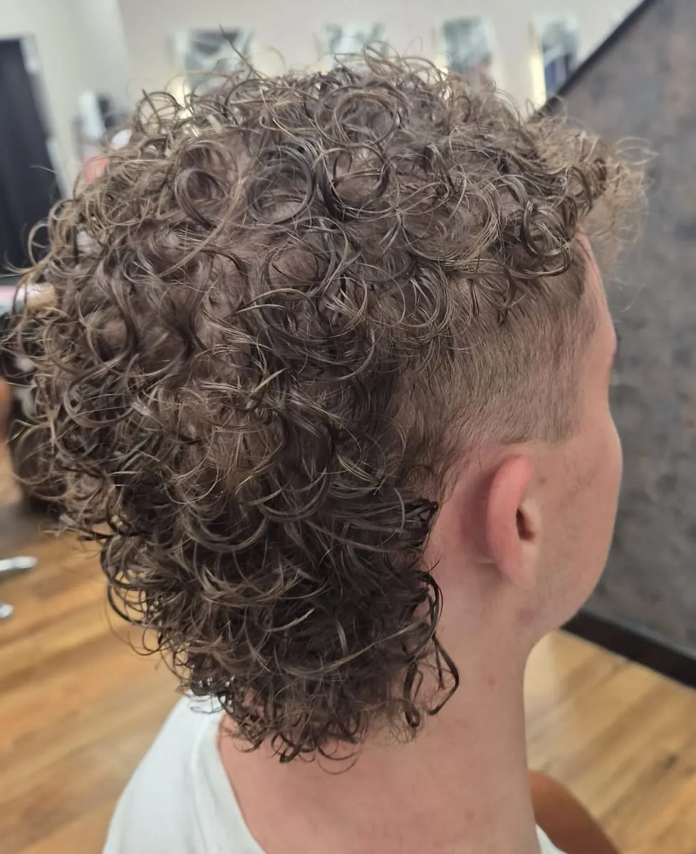 Mullet cut and perm at Deesigner Hair Studio, Ipswich, by Lyndsie