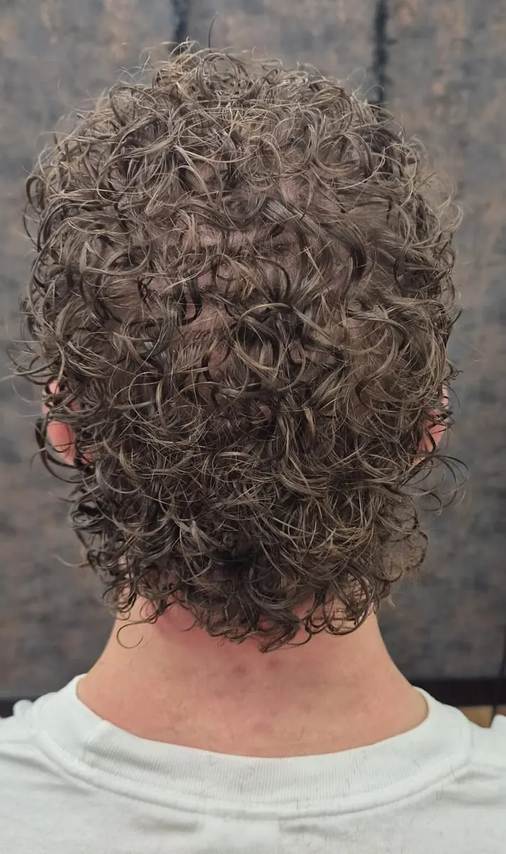 Mullet cut and perm at Deesigner Hair Studio, Ipswich, by Lyndsie